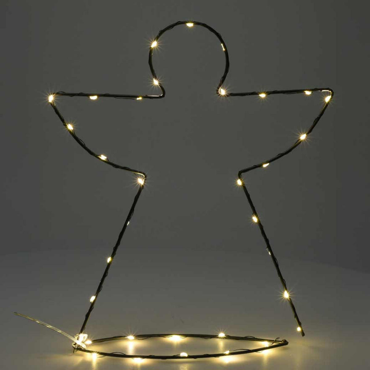 DRAHTFIGUR LED-Dekoration 34 cm - Schwarz, Metall (8/34/35cm) - Home Styling Collection
