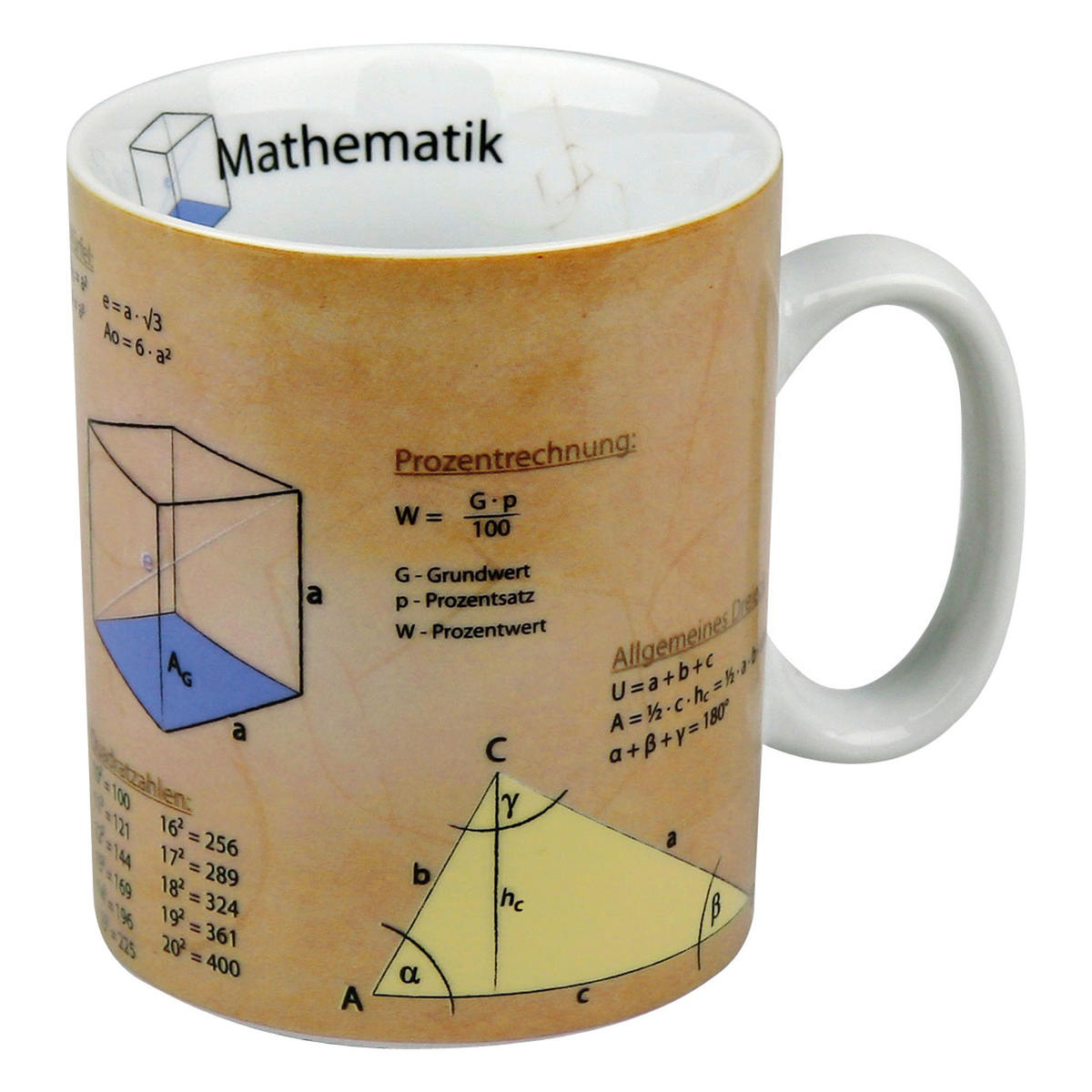 WISSENSBECHER Mathematik - Naturfarben, Keramik (0.46L) - Könitz