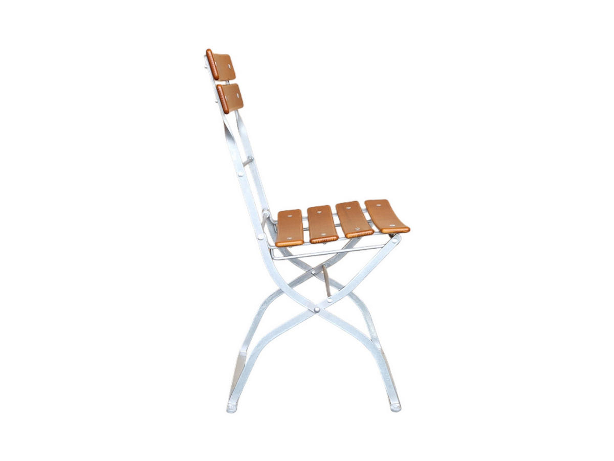 BIERGARTENSTUHL BERGWIESE 1-Sitzer 89x35x40cm Eschenholz Silber/Braun - Braun, Holz (40/89/35cm) - CHEFGASTRO