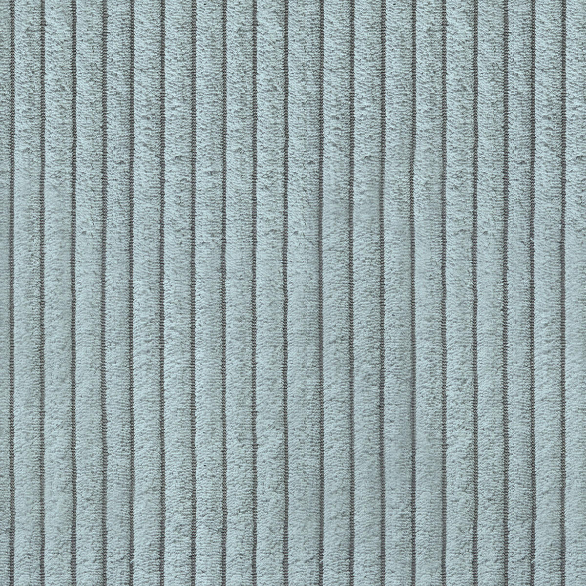 SOFA 3-SITZER MADELINE Hellblau Cord - Schwarz/Hellblau, Textil (290/85/127cm) - KAWOLA