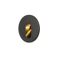 EINBAULEUCHTE MEMPHIS R Wand Schwarz 3 W - Schwarz, Metall (5/5/12cm) - Rendl