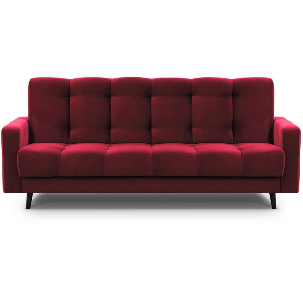 Beautysofa 3MÍSTNÁ rozkládací pohovka Nancy Bis, bordó