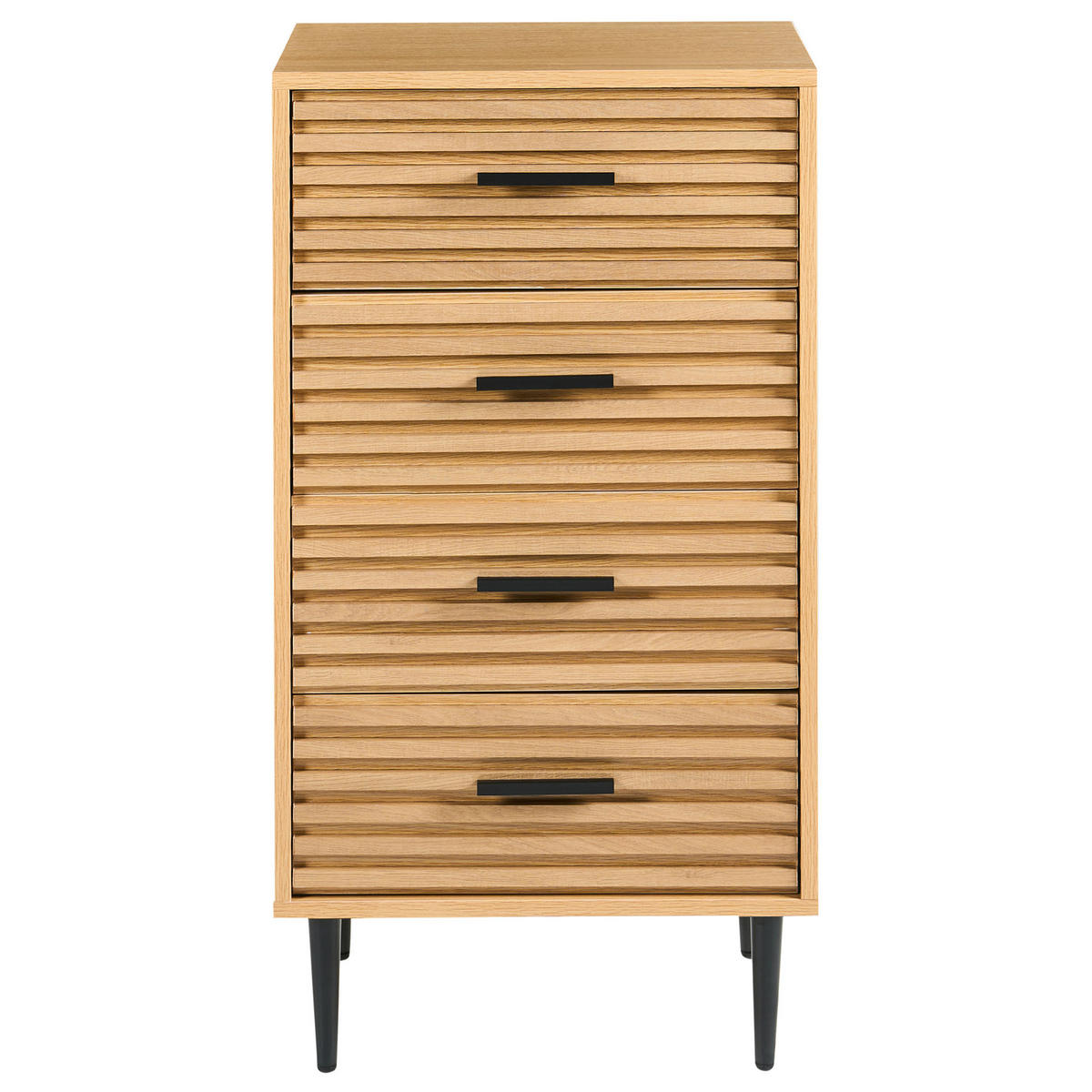 KOMODA s 4 zásuvkami Světle hnědá Keith - světle hnědá, kompozitní dřevo (48/90/40cm) - Beliani