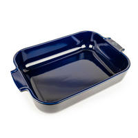 AUFLAUFFORM Keramik Appolia 36cm Rechteckig Blau Spülmaschinenfest - Blau, Keramik (23.6/36/7.5cm) - PEUGEOT