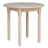 KOMA Esstisch KM959078 aus massivem Kiefernholz, Ø 90 cm, Unbehandelt - Kieferfarben, Holz (90/75/90cm) - Koma