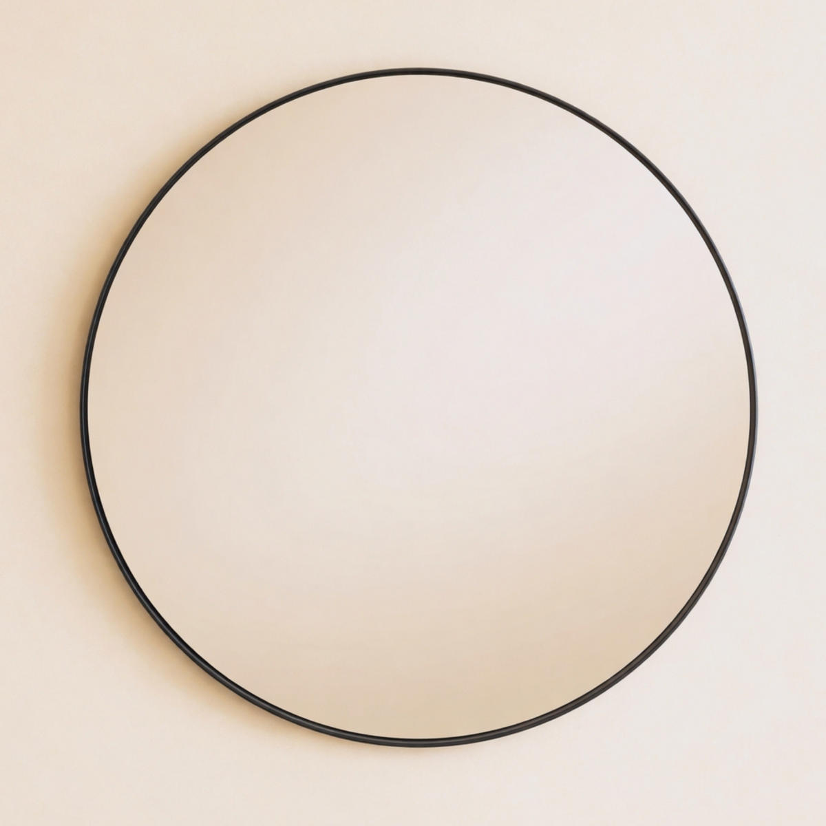 WANDSPIEGEL Mira 80 cm - Schwarz, Glas (80/80/2.5cm) - EDAXO