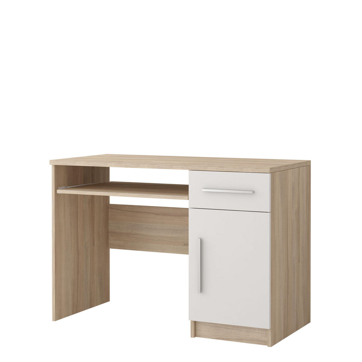 JUGENDZIMMER Tavilo in Eiche Sonoma mit Weiß 4 teilig - Kinderzimmer Komplett Set - Schwebetürenschrank ohne Spiegel - Braun, Holzwerkstoff (80/200/120cm)
