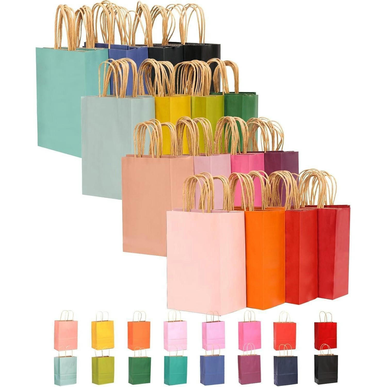 GESCHENKTASCHEN 32 Stück 21 x 15 x 8 cm Mehrfarbig - Multicolor, Papier (15/8/21cm)