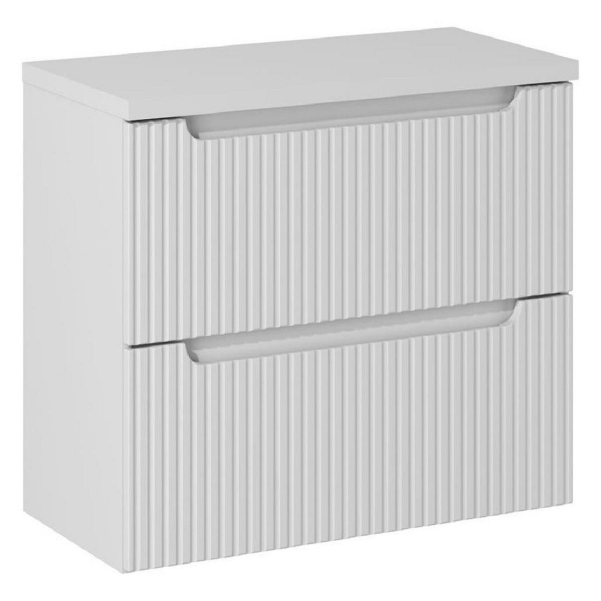 WASCHTISCHUNTERSCHRANK 80 cm 2 Teile - Nova White N BM101 in Weiß/Matt - Weiß, Holz (80/57/40cm)