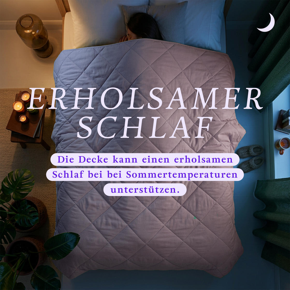 SOMMERBETT Steppbett leicht Flieder 135x200 cm - Flieder, Textil (135/200cm) - Bestlivings
