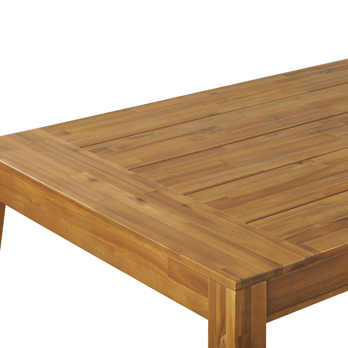 GARTENTISCH Akazienholz hellbraun 210/90 cm Livorno - Hellbraun, Holz (210/90/77cm) - Beliani