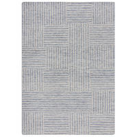 WOLLTEPPICH LEA, mit Schachbrettmuster, Blau, 80 x 150 cm - Blau, Textil (150/80cm) - KADIMA DESIGN