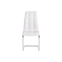 STUHL - 43 cm x 60 cm - Kunstleder - Weiß - NADYA - Weiß, Leder (43/100/60cm) - Vente-Unique