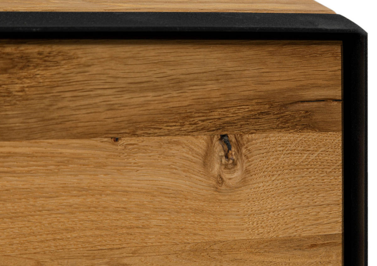 LOWBOARD Wildeiche 200x53x32 natur geölt STARNBERG #13 - Naturfarben, Holz (200/32/53cm) - Massivmoebel24