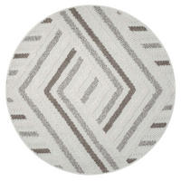 KURZFLOR-TEPPICH Lindo 7590 Creme 160x160 cm Rund - Beige/Creme, Textil (160/160cm) - carpet city