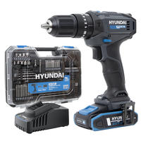 AKKU-SCHLAGBOHRSCHRAUBER 20V, 50 Nm – Set inkl. Akku, Ladegerät & 75-teiligem Zubehör - Blau, Kunststoff (39/30/13cm) - HYUNDAI