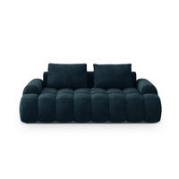 SOFA Linz aus Samt petrol 3 Sitzplätze - Petrol, Textil (100/84/200cm) - Cosmopolitan Design