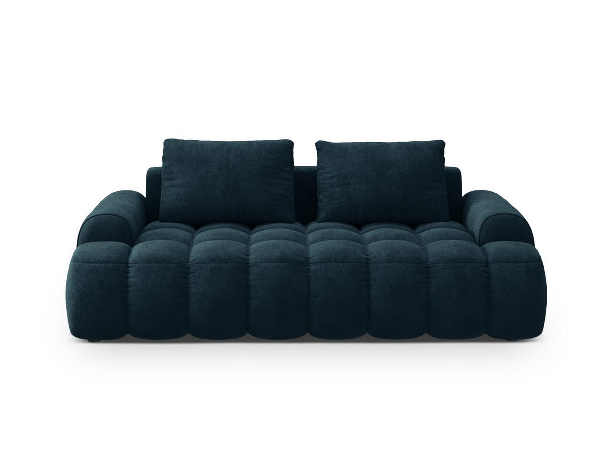 SOFA Linz aus Samt petrol 3 Sitzplätze - Petrol, Textil (100/84/200cm) - Cosmopolitan Design