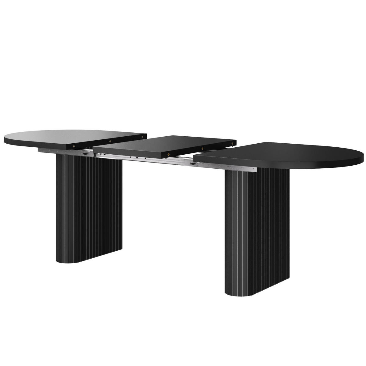 ESSTISCH ausziehbar 120-160/80/75,5 cm DE-39629 Schwarz - Schwarz, Holzwerkstoff (80/120/75.5cm) - ComfortXL