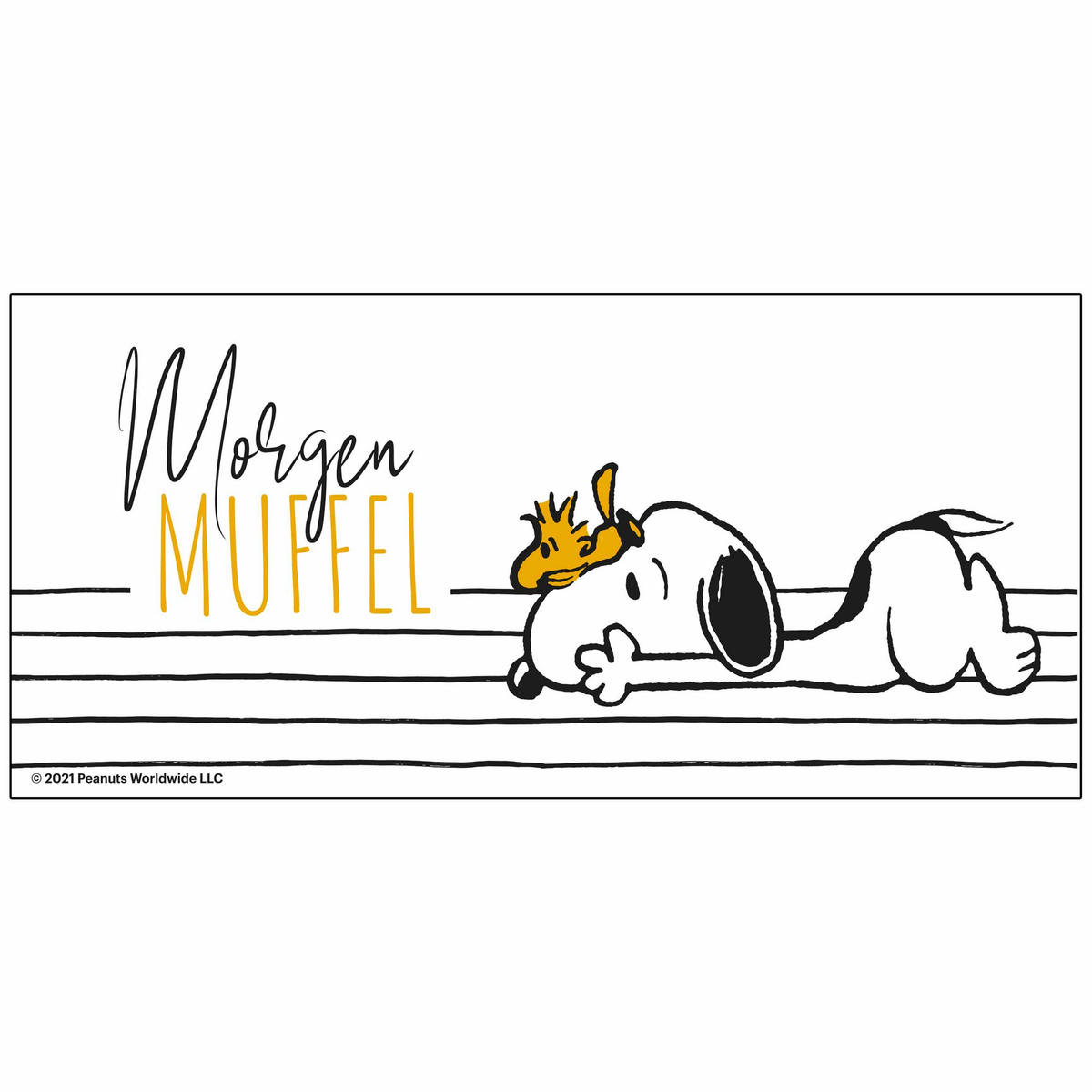 KAFFEEBECHER The Peanuts Snoopy Morgen Muffel Weiß 320 ml - Weiß, Keramik (0.32L) - United Labels