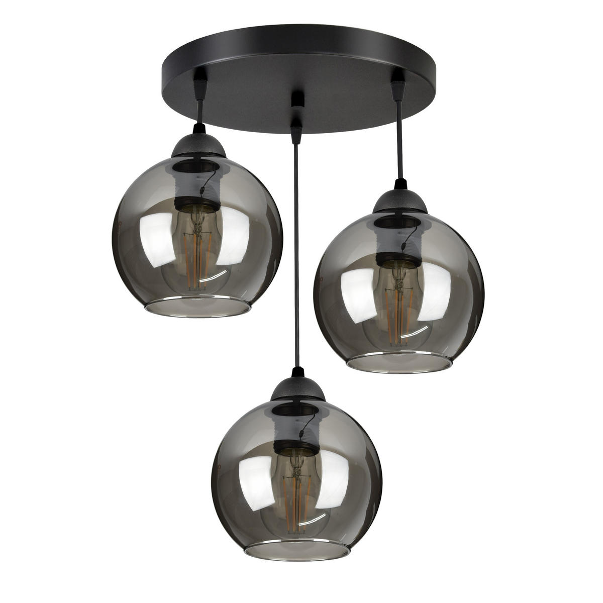 PENDELLEUCHTE HAGEN - Schwarz, Glas/Metall (40/40/70cm) - kiki design