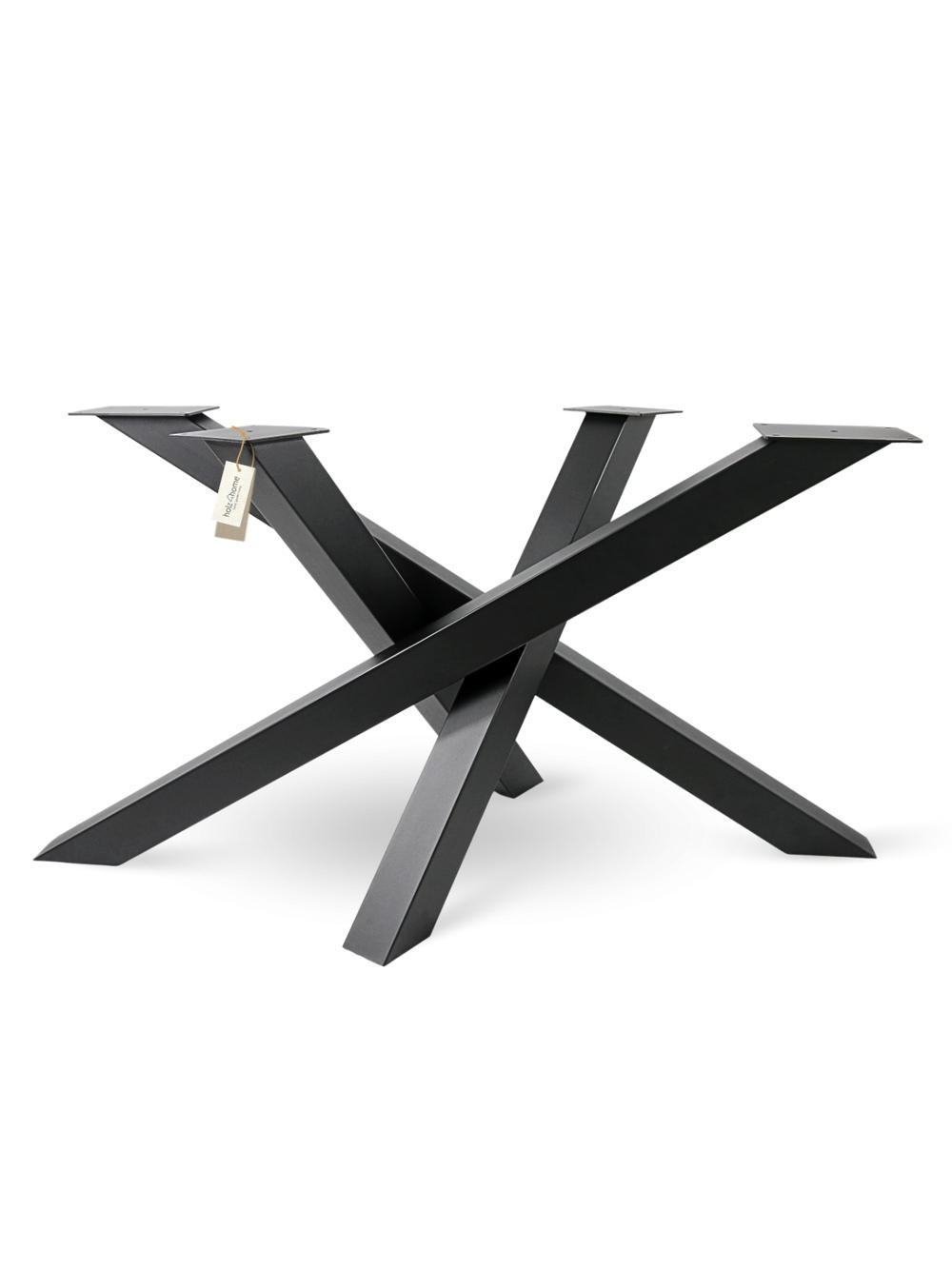 TISCHGESTELL Tiempo Spider Mittelfuß - Schwarz, Metall (70/72/137cm) - holz4home®