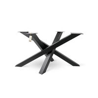 TISCHGESTELL Tiempo Spider Mittelfuß - Schwarz, Metall (70/72/137cm) - holz4home®