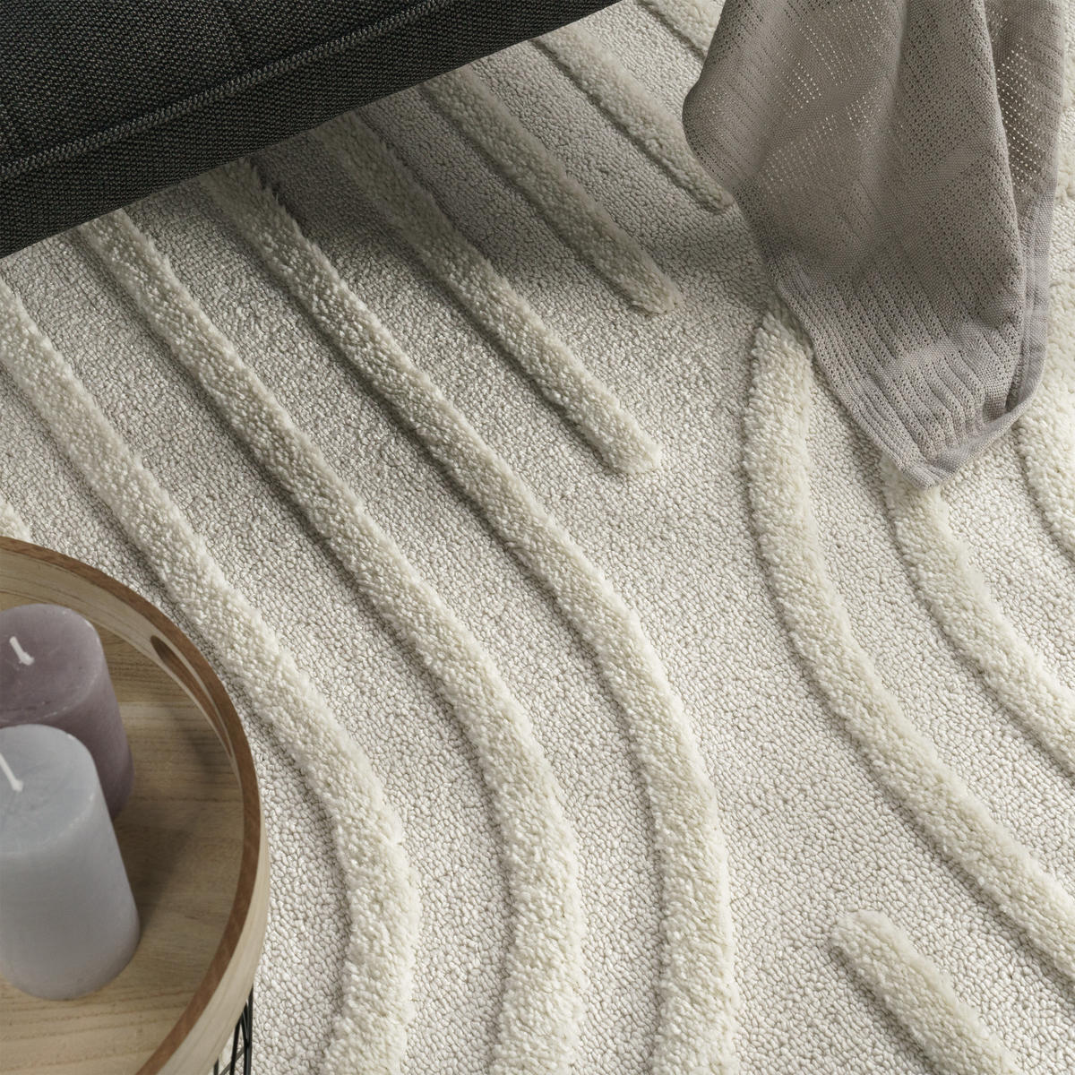 HOCHFLORTEPPICH 120/160 cm Genua 747 - Creme, Textil (120/160cm) - Paco Home