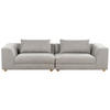 3-SITZER-SOFA hellgrau mit Kissen Lermon - Grau, Textil (260/59/100cm) - Beliani