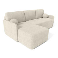 ECKSOFA Ecru BLUMEN Boucle Universal - Ecru, Textil (212/142cm) - Sepro Meble