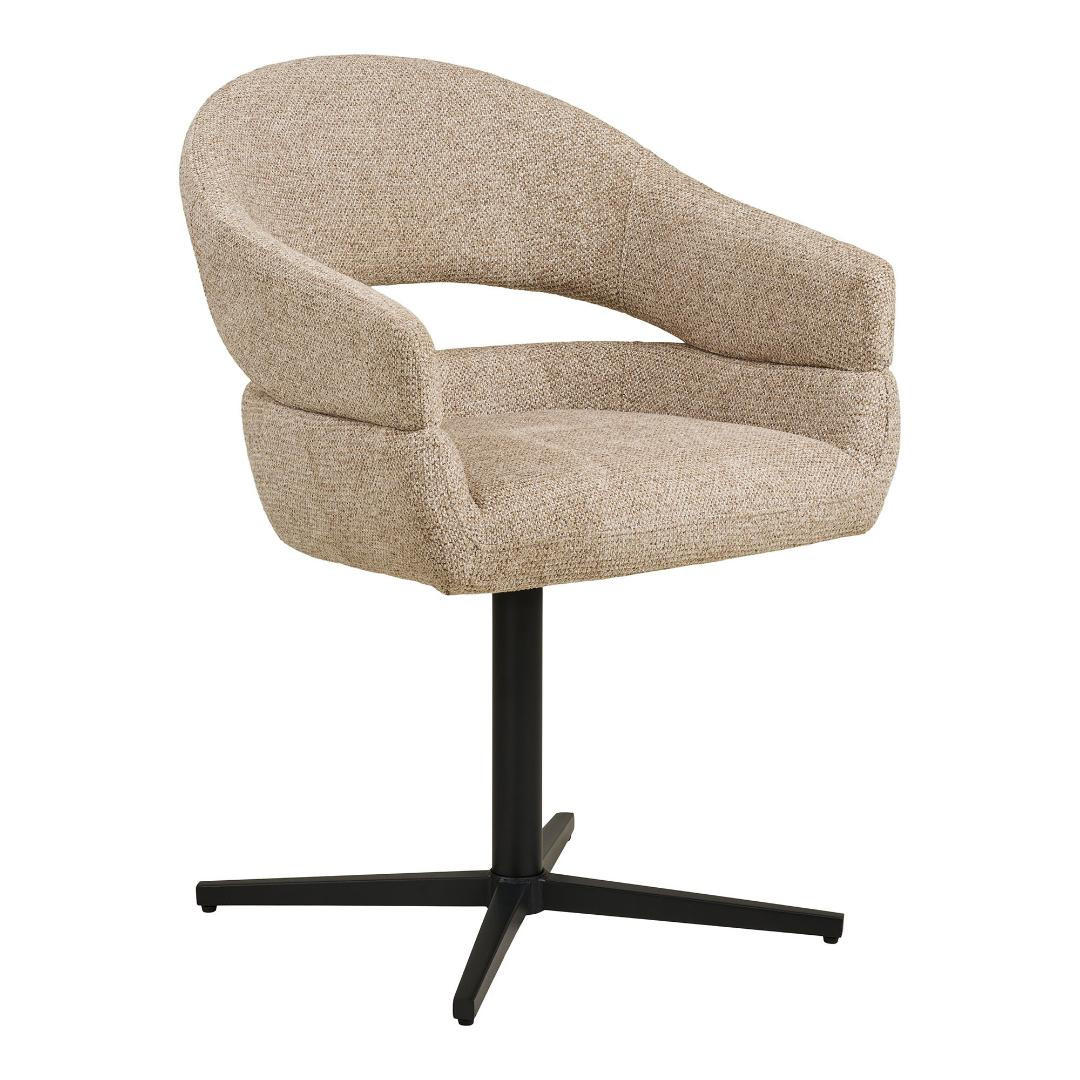 ESSZIMMERSTUHL, Anna, Sandfarben, Stahl, 60 x 58 x 87 cm - Sandfarben, Textil/Metall (60/87/58cm) - ebuy24