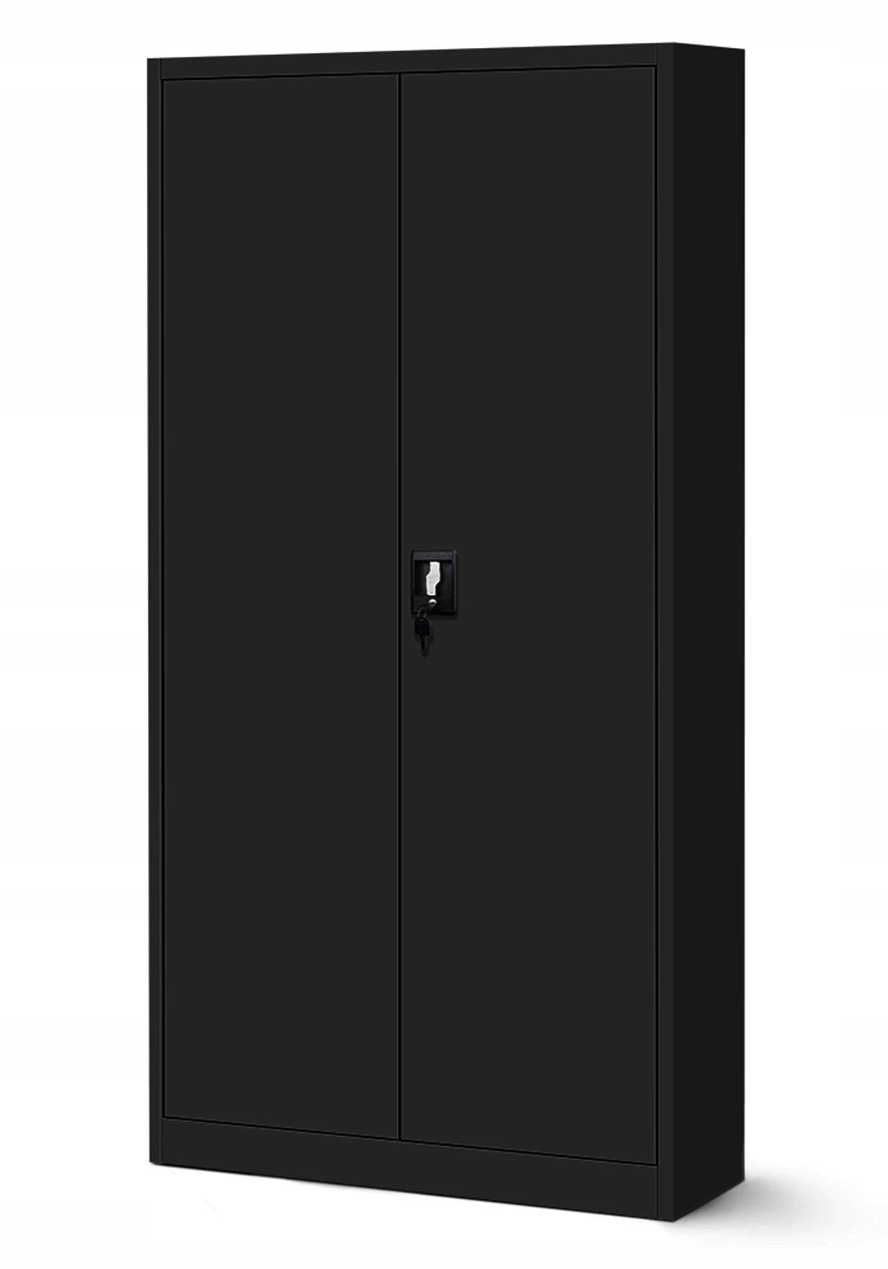 AKTENSCHRANK JAN 185x90x45 cm - Schwarz, Metall (90/185/40cm) - Jan Nowak