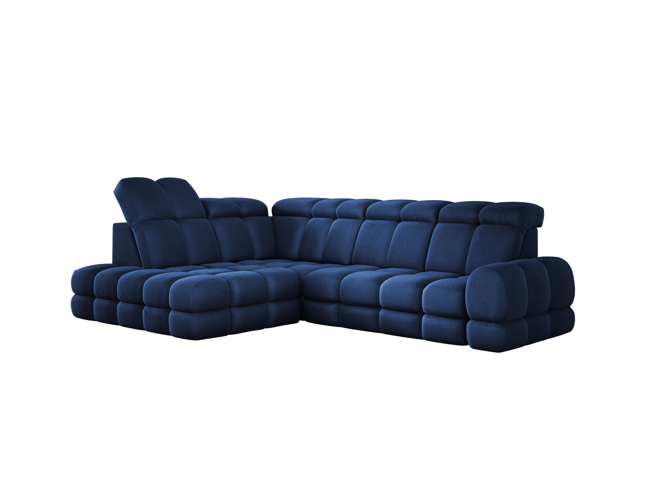 ECKSOFA TOLLO Solar-stoff L-form 302x217x105 cm blau - Blau, Holz/Textil (302/217cm) - DomoHome