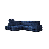 ECKSOFA TOLLO Solar-stoff L-form 302x217x105 cm blau - Blau, Holz/Textil (302/217cm) - DomoHome