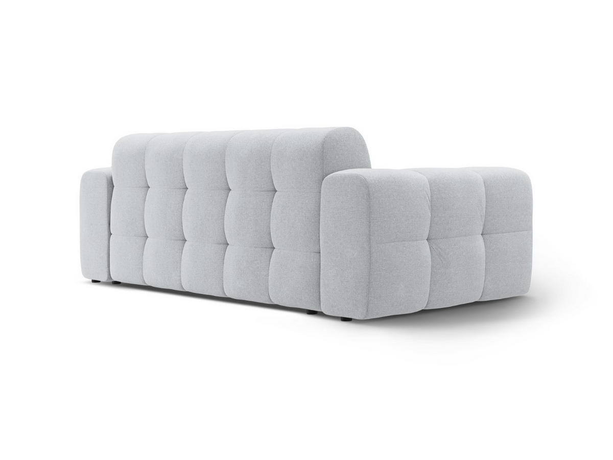 SOFA Kendal aus strukturiertem Stoff hellgrau 3 Sitzplätze - Hellgrau, Textil (103/79/222cm) - Micadoni