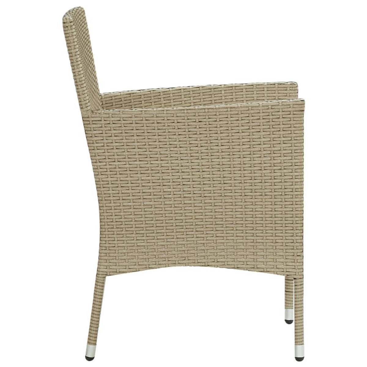 GARTEN-ESSSTÜHLE 2 Stk. Poly Rattan Beige - Beige, Kunststoff (53/84/58cm) - furnicato