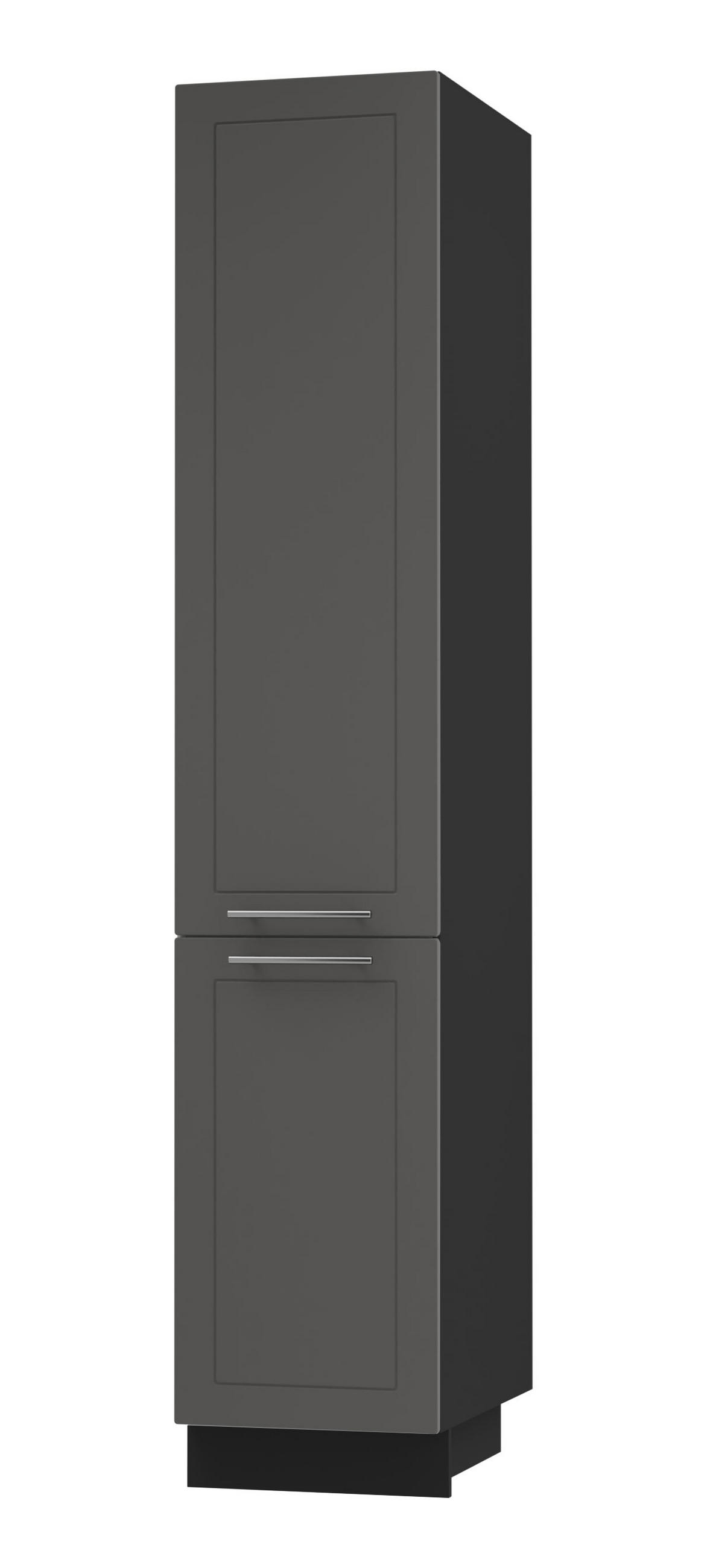 Feldmann-Wohnen Apothekerschrank Graphit, Schwarz 40x207x59 cm