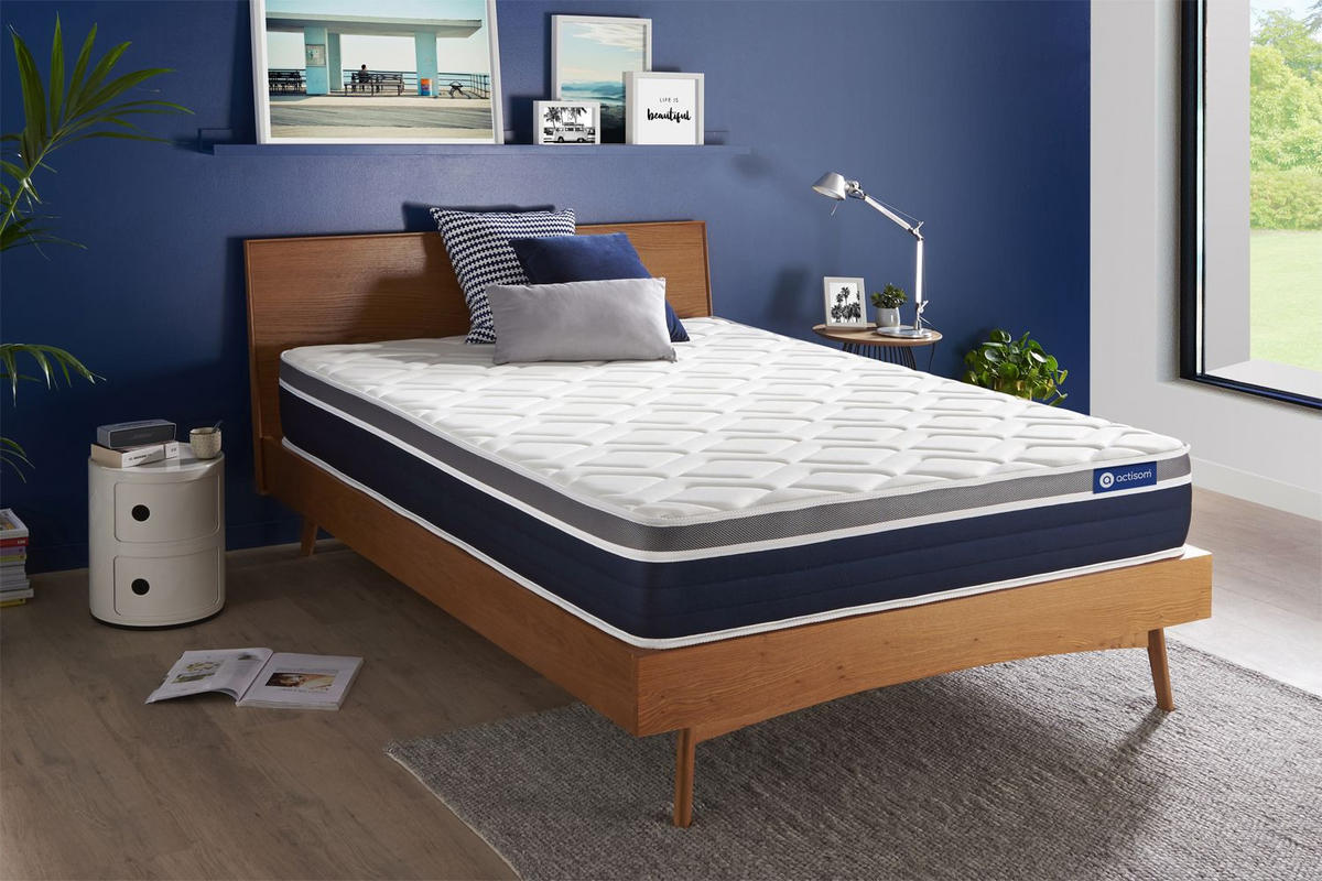 MATRATZE Actiflex confort Taschenfederkern und Memory-Schaum 180 x 210 cm h2 - Weiß, Textil (180/210cm) - ACTISOM