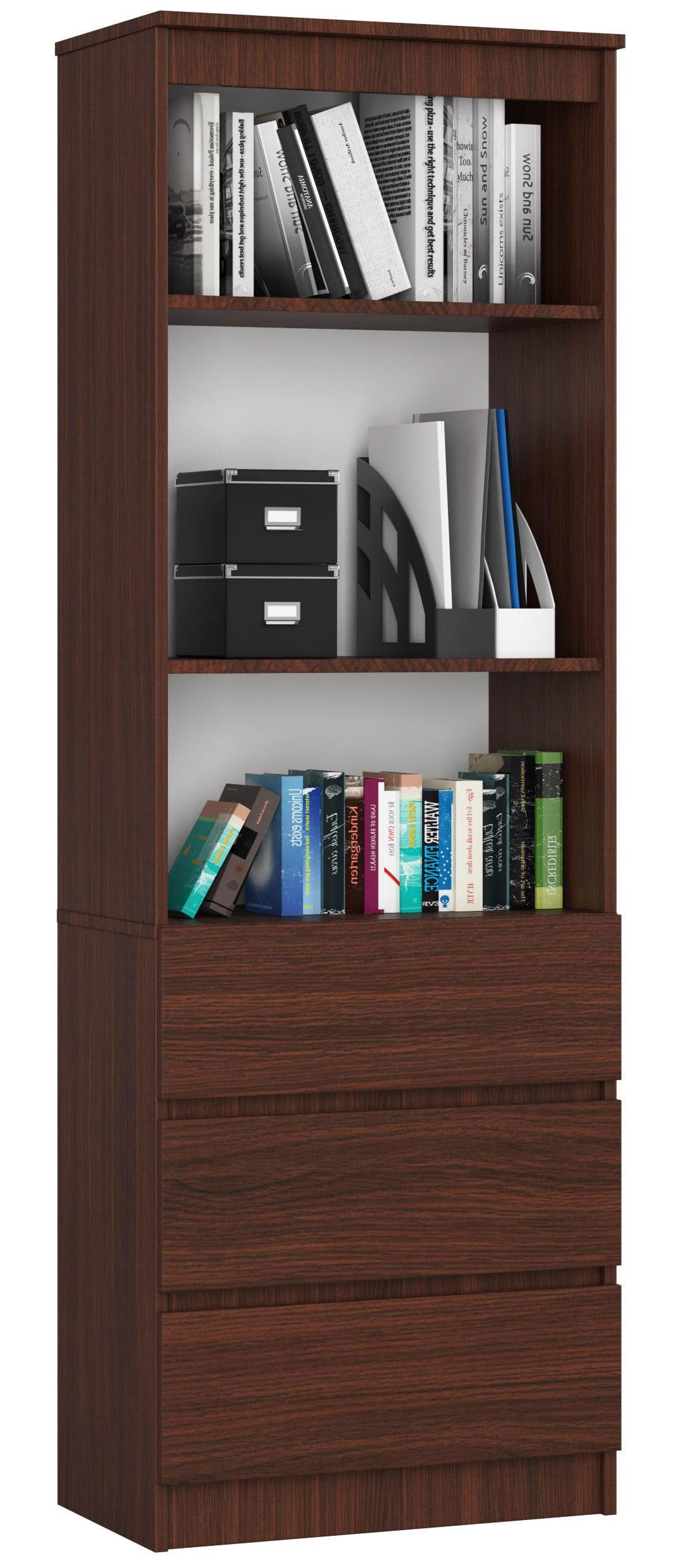 RAUMHIRSCH FURNITURE STOJANOVÁ POLIČKA Tmavě hnědá 180/60/35