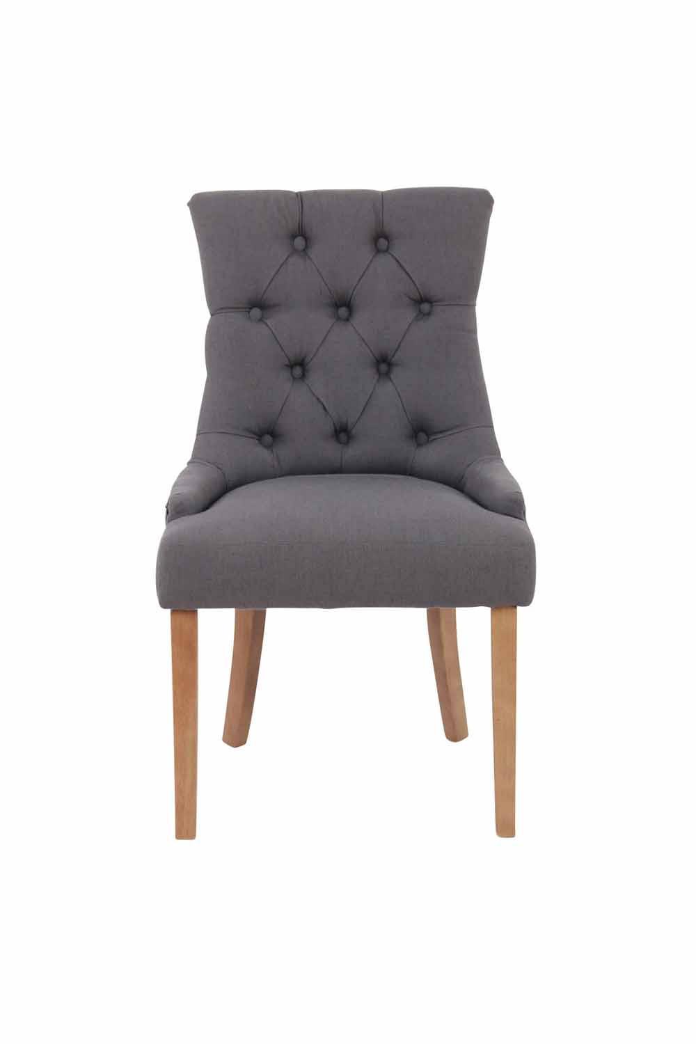 ESSZIMMERSTUHL Aboli, 2er Set Stoff, antik-hell Dunkelgrau - Hellbraun/Dunkelgrau, Holz/Textil (55/92/58cm) - TPFLiving