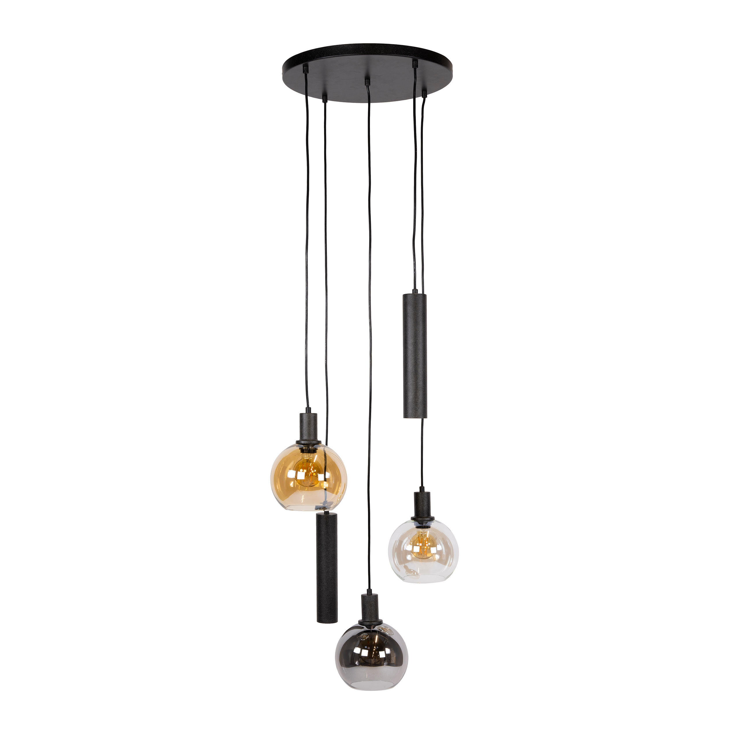 HÄNGELEUCHTE Sfera Schwarz 50/50/150 cm - Schwarz, Glas (50/50/150cm) - Hoyz Collection