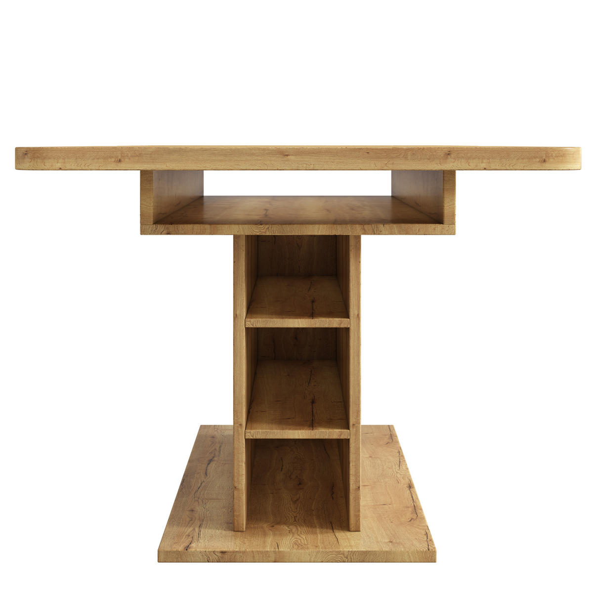 ESSTISCH 130/70/75 cm natur aus Spanplatte mit ausziehbarer Tischplatte und Stauraum - Naturfarben, Holzwerkstoff (130/70/75cm) - OKWISH