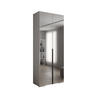 DREHTÜRENSCHRANK 236.7/100/47 2-türig - Schwarz/Weiß, Holz/Metall (100/236.7/47cm) - Abiks Möbel