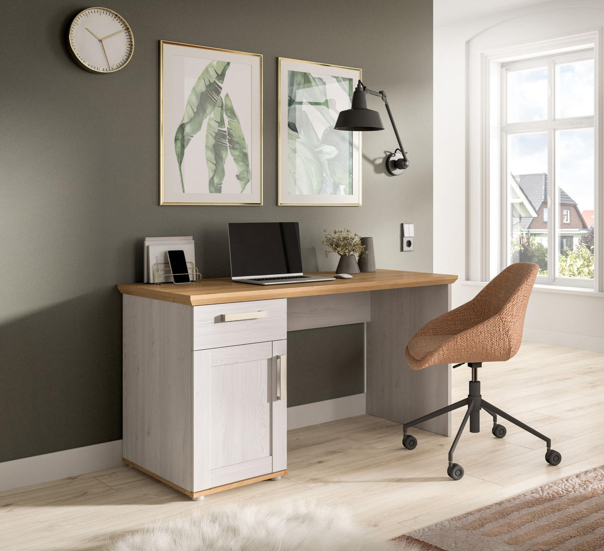 SCHREIBTISCH Verona Sibiu Lärche 134/62/75 cm - Lärchefarben, Holzwerkstoff (62/134/75cm) - Xonox