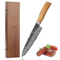 CHEFMESSER 20 cm - Braun, Holz/Metall (33cm) - Wakoli
