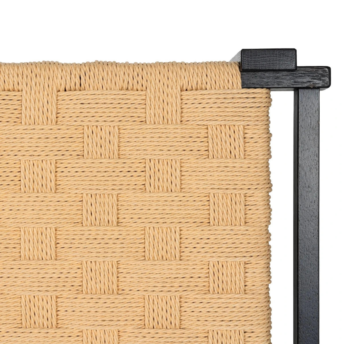SITZBANK 110/38/47 cm Rattan / Eiche Schwarz - Beige/Schwarz, Holz/Papier (110/47/38cm) - Furnhouse
