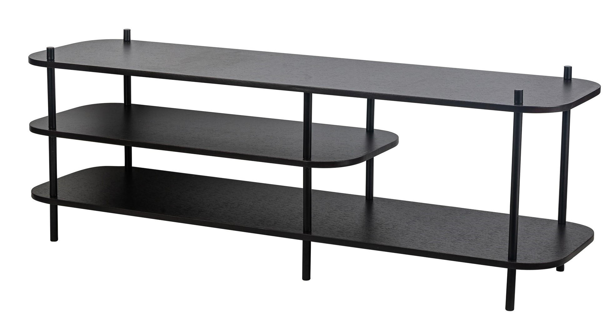 TV-SCHRANK Rechteckig Schwarz 140 x 40 x 49 (cm) - Schwarz, Metall (140/49/40cm) - Nordlys