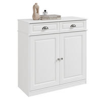 SCHUHSCHRANK mit Schubladen, für 12–15 Paar Schuhe, Weiß - Weiß, Holzwerkstoff (80/82/35cm) - SoBuy