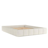 POLSTERBETT Kea mit Stauraum 200/200 cm Weiß im Bubble Stoff - Schwarz/Naturfarben, Holz/Holzwerkstoff (200/200cm) - AltaBeds