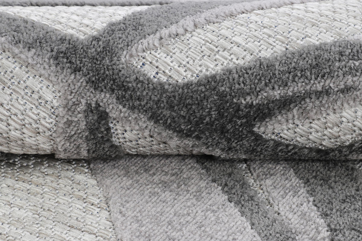 TEPPICH PATIO rund Grau 240/240 cm - Grau, Textil (240/240cm) - Tapiso